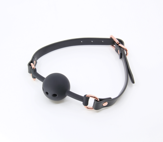 Luxury Hardware Ball Gag - Breathable Gold/Rose Gold