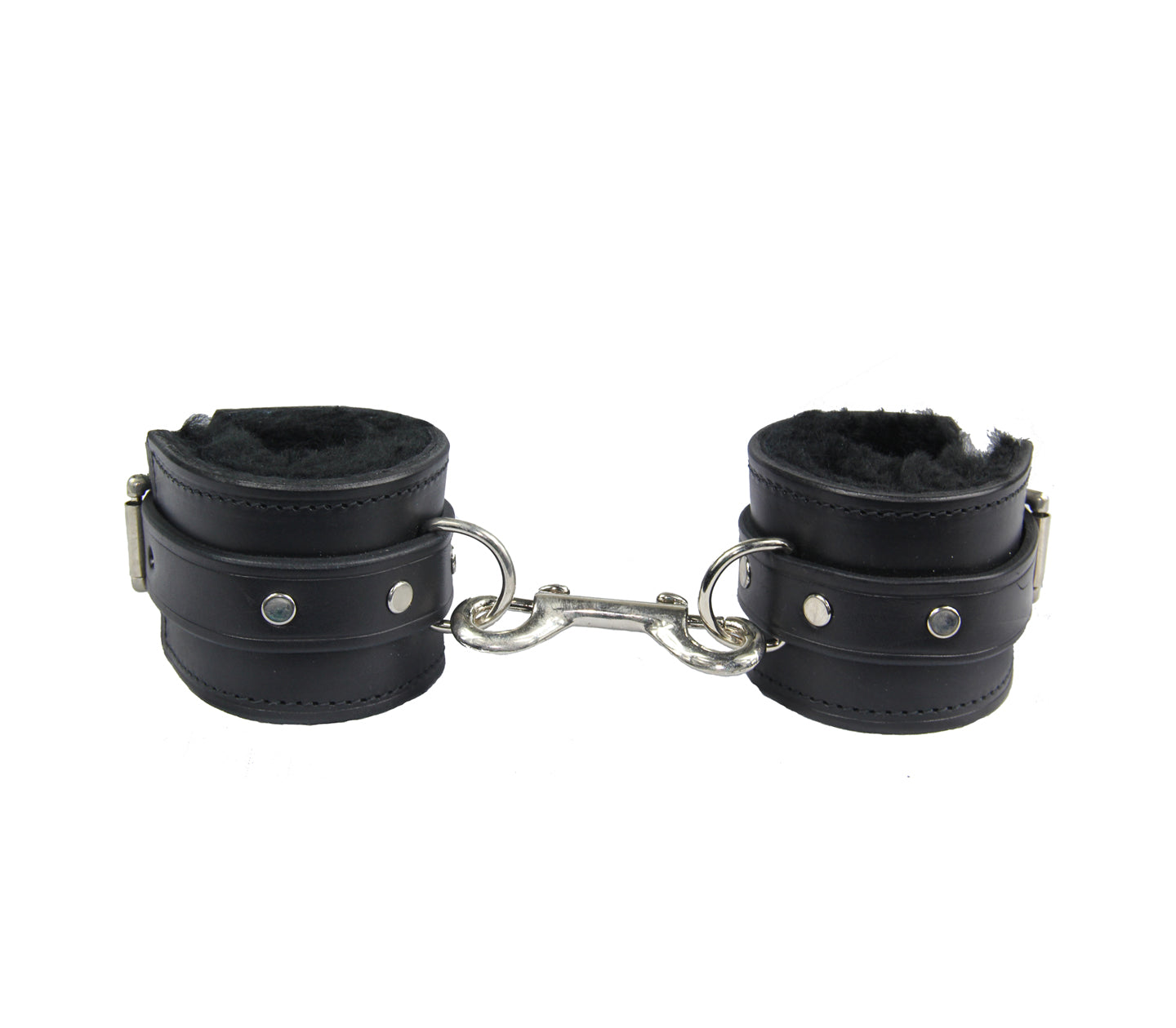 Extra Wide Sheepskin Lined Wrist Cuffs - 7cm Italian Leather